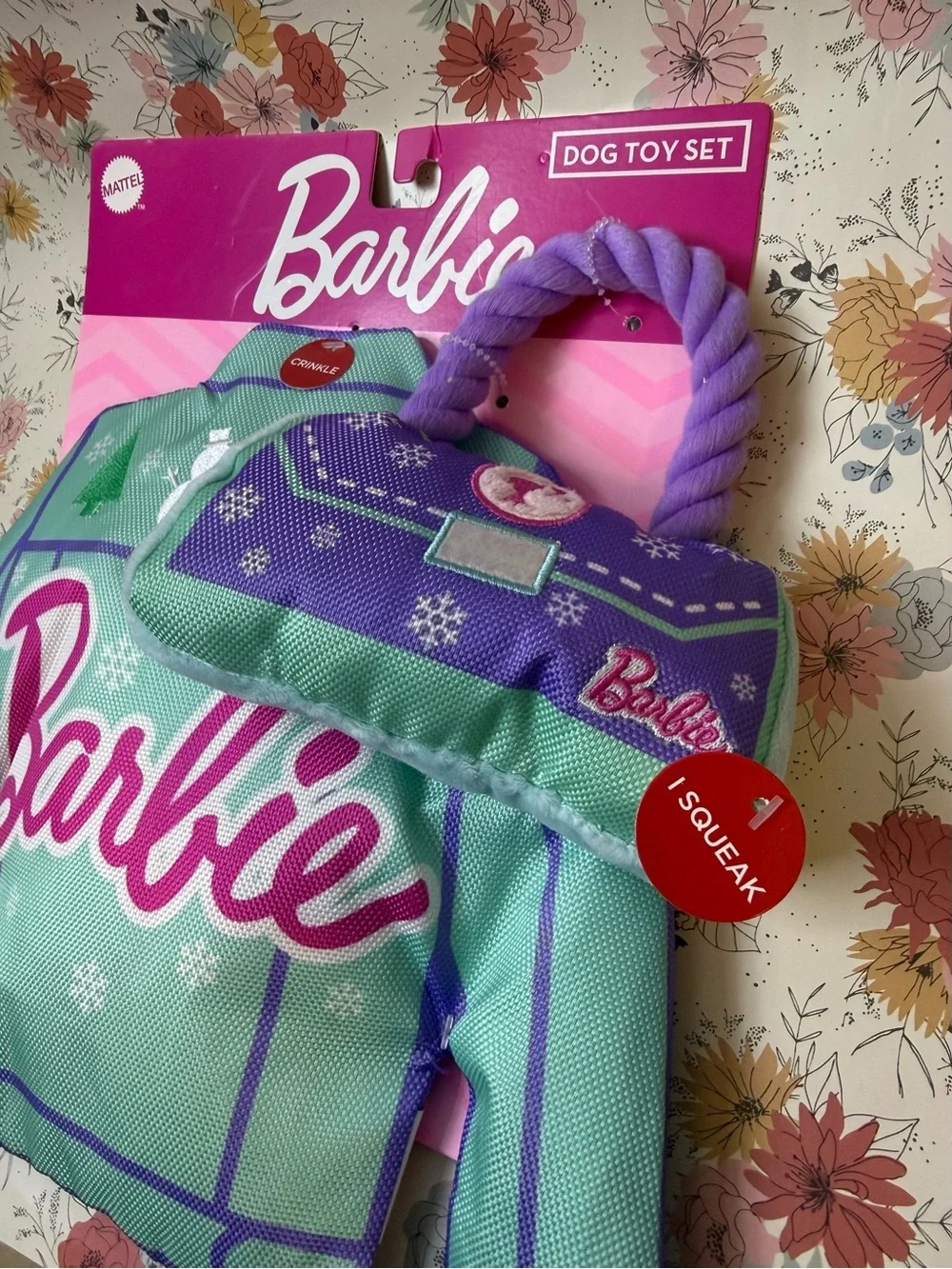 Barbie Mint Green and Purple Dog Toy